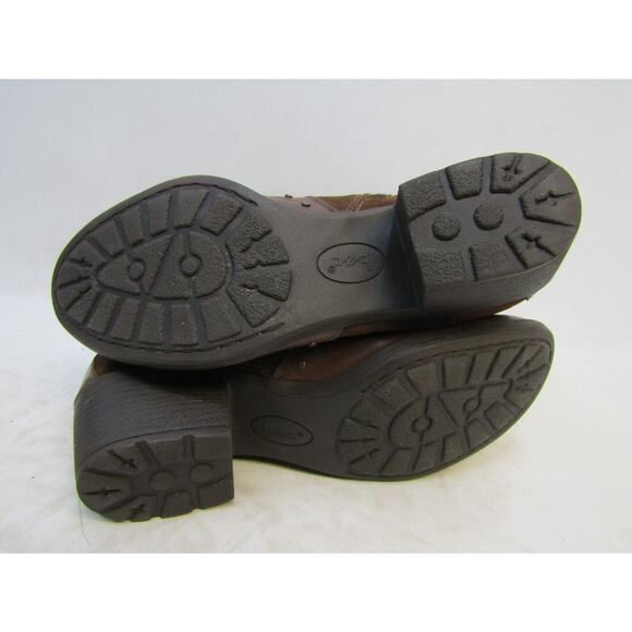 Boc Womens Size 7.5 M Brown Leather Zip Buckle Ankle Fashion Boots Bootie - Picture 9 of 11